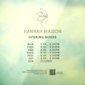 Minimaal, Schoonheid, Logo, QR-CODE, Zakelijk  Raamsticker (Vel 3)