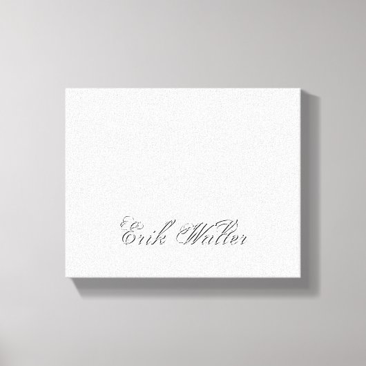 Minimaal script 3d monogram canvas afdruk (Voorkant)