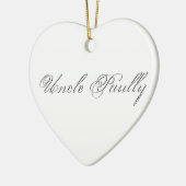 Minimaal script 3d monogram keramisch ornament (Links)