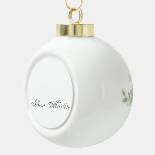 Minimaal script 3d monogram keramische bal ornament (Rechts)