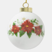 Minimaal script 3d monogram keramische bal ornament (Achterkant)