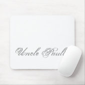 Minimaal script 3d monogram muismat (Met muis)