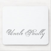 Minimaal script 3d monogram muismat (Voorkant)