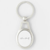 Minimaal script 3d monogram sleutelhanger (Voorkant)