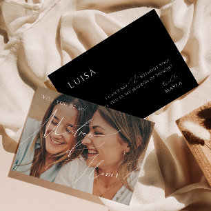 Minimaal script   Black Faded-fotomatron van Honor Kaart