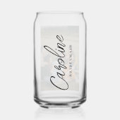 Minimaal Script Bruidsmeisje Aangepaste Foto Gift Blikvorm Glas (Voorkant)