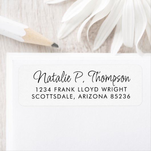 Minimaal Script Eenvoudig Script Retouradres Etiket (Insitu)