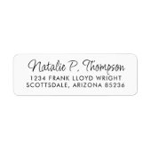 Minimaal Script Eenvoudig Script Retouradres Etiket (Voorkant)