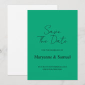Minimaal script foto bewaar de datum save the date (Voorkant / Achterkant)