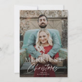 Minimaal script meest feestelijke kerstfoto's kaart (Voorkant)
