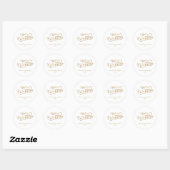 Minimaal Script Merry Christmas Gold Foil Ronde Sticker (Vel)