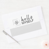 Minimaal script naam badge sticker ontwerp (Envelop)