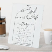 Minimaal script ons liefdesverhaal reclamebord met voetstuk (Insitu)