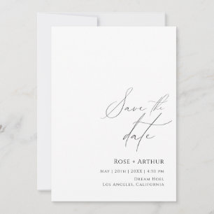 Minimaal Script Save The Date Kaart