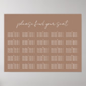 Minimaal script, Seating Chart Poster (Voorkant)