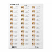 Minimaal Script Vakantie Nieuwjaar Fotoadres Etiket (Full Sheet)