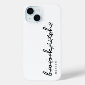 Minimaal script zwart-wit boekminnend Case-Mate iPhone case (Achterkant)