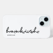 Minimaal script zwart-wit boekminnend Case-Mate iPhone case (Achterkant (horizontaal))