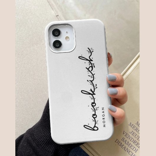 Minimaal script zwart-wit boekminnend Case-Mate iPhone case