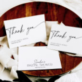 Minimaal Scriptie Zwart Wit Bruidsfeest Bedankt