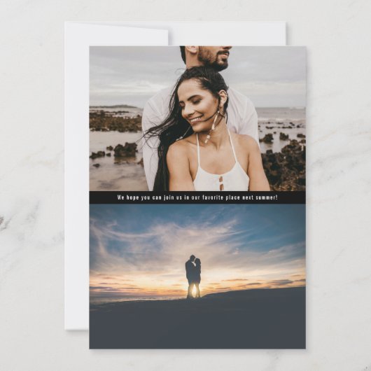 Minimaal serif foto save the date (Achterkant)