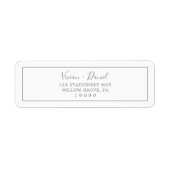 Minimaal Silver Return-adreslabel Etiket (Voorkant)