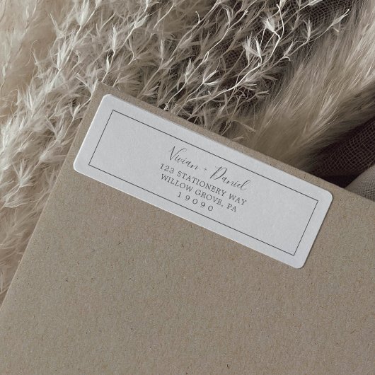 Minimaal Silver Return-adreslabel Etiket