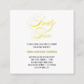 Minimaal stijlvol script Gold Afstudeerder Party Informatiekaartje (Voorkant)