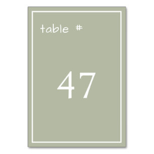 Minimaal stoffig groen Casual handschrift Kaart