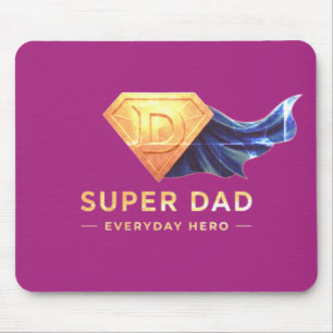 Minimaal Superhero Vaderdag Design Muismat