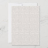 Minimaal Taupe White Geometric Handwrite Script Kaart (Achterkant)