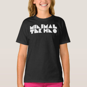 Minimaal Techno muziek logo ontwerp T-shirt