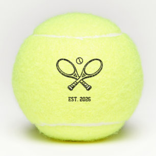 Minimaal Tennisbal Icoon – Oprichtingsjaar Ontwerp Tennisballen