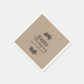 Minimaal Thanksgiving Branch Greenery Script Servet (Hoek)