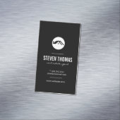 Minimaal thuispictogram / zwart wit magnetisch visitekaartje (Voorbeeld)