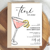 Minimaal 'tini beetje ouder! Cocktail verjaardagsf Kaart