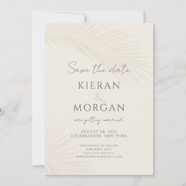 Minimaal Tropisch Palmblad Sla de datum op Kaart