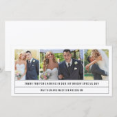 Minimaal | Trouw Dank Je Foto Kaart (Voorkant / Achterkant)