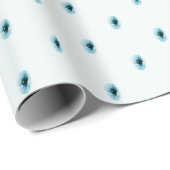 Minimaal Turquoise Bloem Wrapping Papier (Rol Hoek)