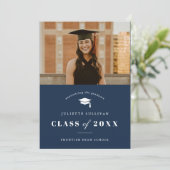 Minimaal type foto-Afstuderen Aankondiging (Staand voorkant)