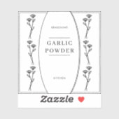 Minimaal uitroletiket voor keukengerei sticker (Vel)