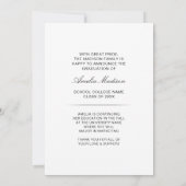 Minimaal uniek Afstudeerder voor Calligrafie-inkt  Aankondiging (Achterkant)