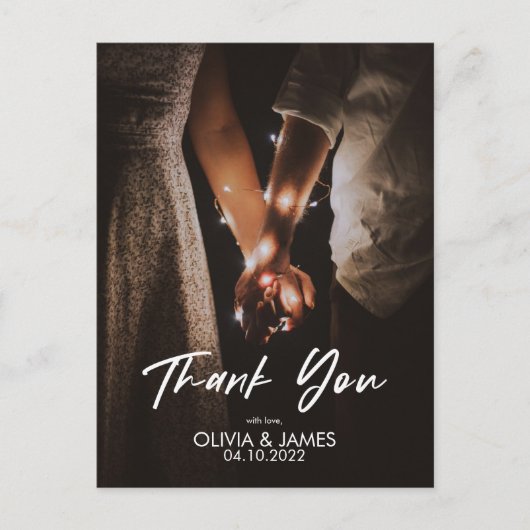 Minimaal Vervang Uw Foto Plat Bedankkaartje Uitnodiging Briefkaart (Voorkant)