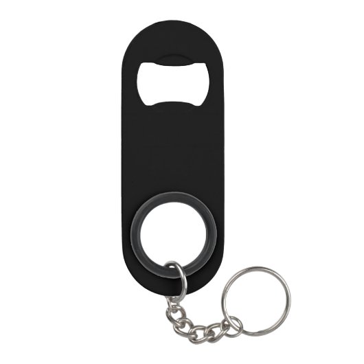 Minimaal Vet Monogram met naam Mini Flessenopener (Achterkant)
