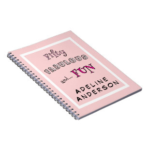 Minimaal Vijftig Prachtig Roze Typografie 50 Verja Notitieboek