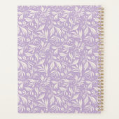 Minimaal Violet Botanische Bladeren Wervelt Patroo Planner (Achterkant)