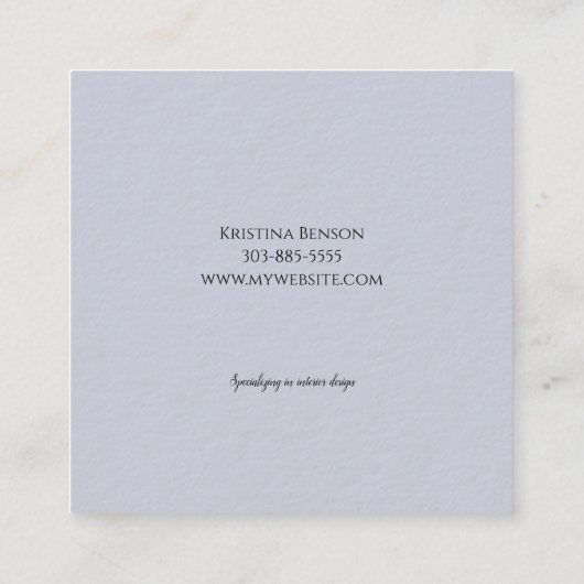 Minimaal Visitekaartje - Blauw (Achterkant)