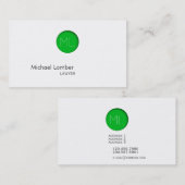 Minimaal Visitekaartje Groene Dot Monogram (Voorkant / Achterkant)