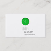 Minimaal Visitekaartje Groene Dot Monogram (Achterkant)