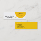 Minimaal Visitekaartje van de Mini van de Ontwikke (Voorkant / Achterkant)